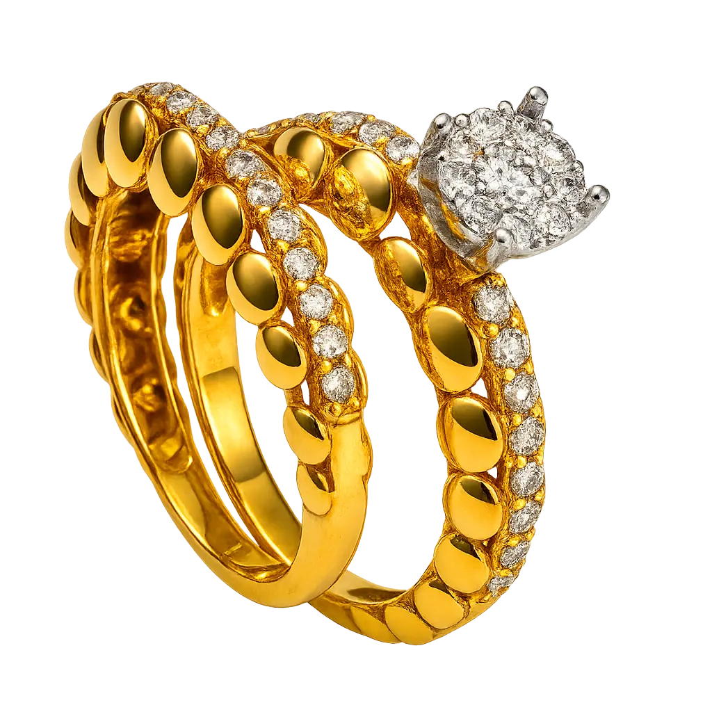 حلقه پشت‌حلقه جواهر کد: 10438